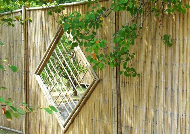 Bambuszaun: einfache elegante Bambuszäune für die japanische