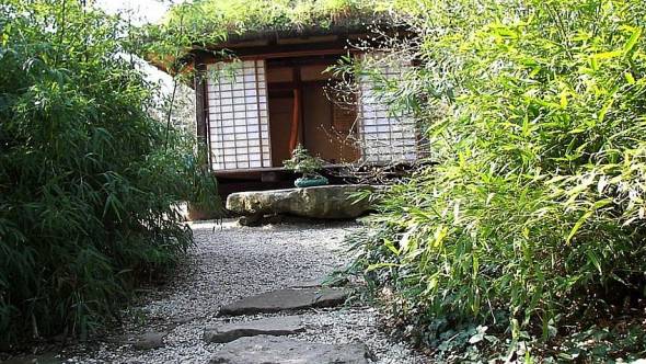 Gartenrefugium für japanische Teezeremonie