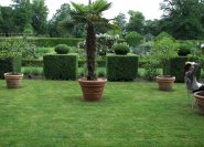 Garten mit Rasenterrasse im französischem Stil