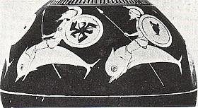Griechische Vasenmalerei Delphine Psychopompos