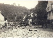1927 Weesenstein, Zerstörungen am Gleisbett der Schmalspurbahn