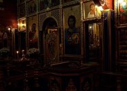 Ikonen in der russisch-orthodoxen Kirche zu Gifhorn.