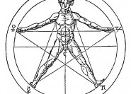 Pentagramm-Zeichnung des Universalgelehrten Henricus Cornelius Agrippa (Agrippa von Nettesheim 1486-1535)