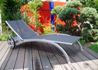 Gartenliege aus Metall Designerliegestuhl
