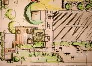 Gartenplan architektonische Zeichnung