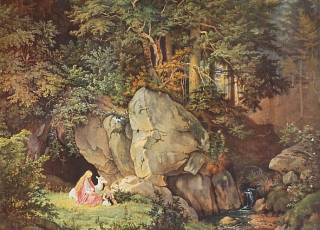 Waldeinsamkeit romanisches Gemälde