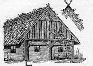 Sorbisches Holzhaus in der Oberlausitz