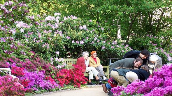 Rhododendronpark Menschen im Paerk