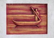 Relief mit dem Symbol Boot, Barke