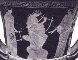 Symbol Lyra Apollon Musen attisch Kelchkrater